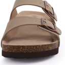 ODOLY Unisex Cork Footbed Slide Sandal, Arch Support Summer Outdoor Sandals with Adjustable Buckle for Women and Men 37