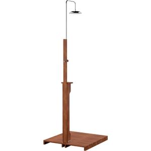 SEI Furniture Rain-Style Outdoor Shower, Oiled Eucalyptus - Natural