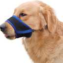 Dog Muzzle, Soft Mesh Dog Muzzles Dogs, Breathable Adjustable Loop Pets Muzzle to Prevent Biting Barking and Chewing, Ideal for Training, Grooming & Daily Use (Blue, 5#XXL)