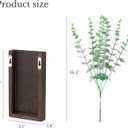 Dahey 2 Pack Wood Wall Planter Vase with Artificial Eucalyptus Farmhouse Wall Hanging Decor Pocket Planter for Indoor Fake Plants Greenery, Living Room Bedroom Kitchen Home Office Decoration