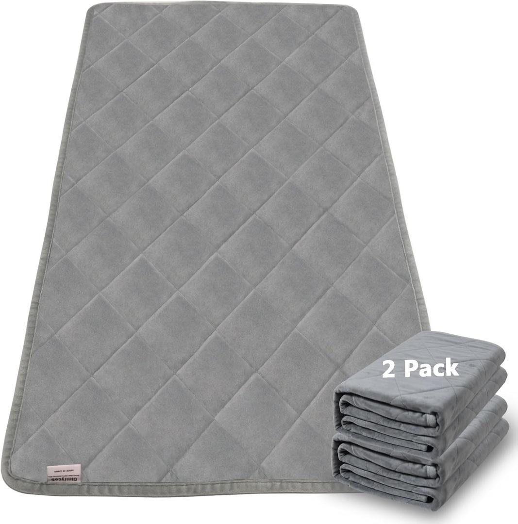 Guinea Pig Bedding, 2 Pack 59x31IN Fleece Cage Liner, Super Absorbent & Odor Control & Washable & Reusable Guinea Pig Liner for C&C 2X4 Cage, Pee Pad Mat for Small Animal, Rabbit, Bunny (Dark Gery)