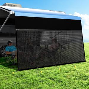 RV Awning Sun Shade Screen with Zipper, Upgrade 600D Oxford Top + 8.11oz Denser Mesh Bottom, 95% UV Protection, Easy Install Sunscreen Shade Complete Kits for Trailer Awning 8' x 10'3'' RV Awning Sun Shade Screen with Zipper, Upgrade 600D Oxford Top + 8.11oz Denser Mesh Bottom, 95% UV Protection, Easy Install Sunscreen Shade Complete Kits for Trailer Awning 8' x 10'3''