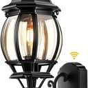 VIANIS Outdoor Wall Light, Black Exterior Porch Light Wall Mount, Modern Outside Lantern Lights for House, Dusk to Dawn Exterior Sconce Lighting for Garage, Front Door Light Fixture Outdoor Wall Lamps (Up 1PK)