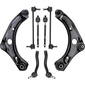 8PCS Front Lower Control Arm with Ball Joint Tie Rods Sway Bar Suspension Kit for 20122019 Nissan Versa, 20142019 Versa Note, 20152019 Micra