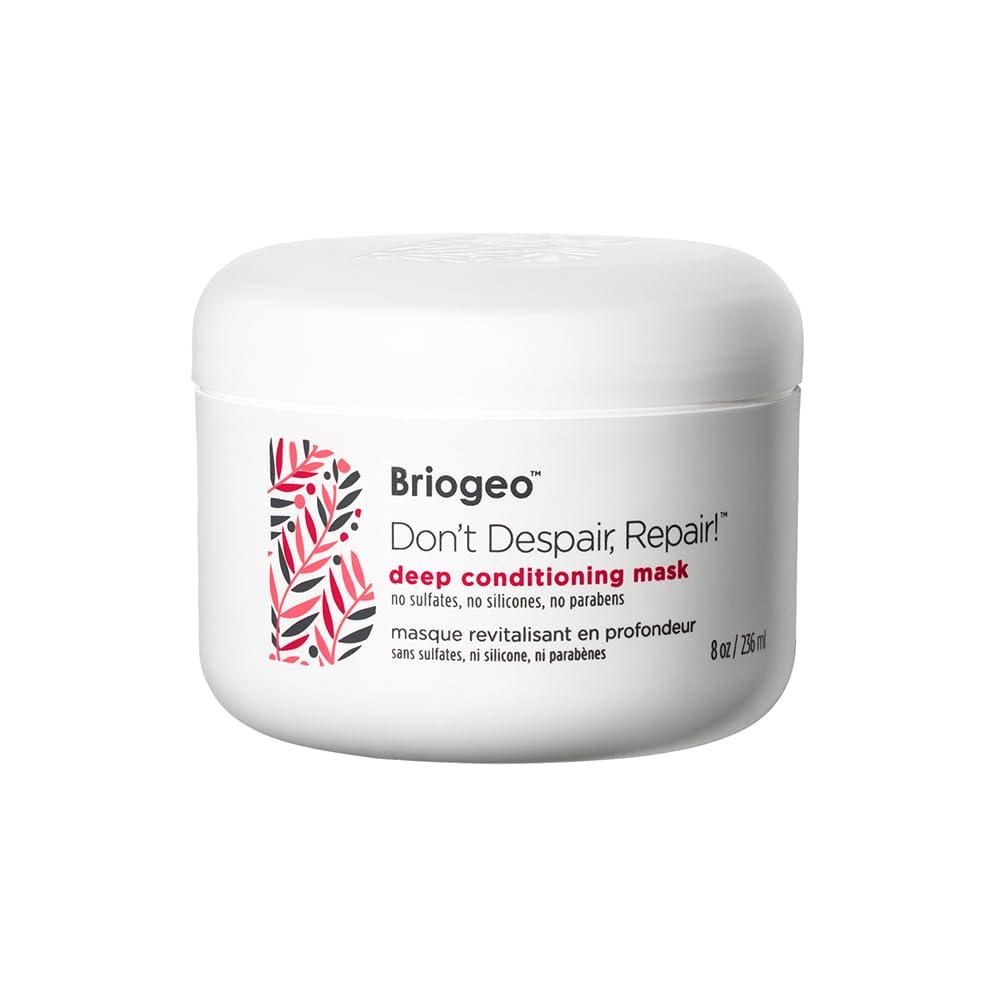 Briogeo Don't Despair, Repair! Deep Conditioning Mask, Deep Conditioner for Dry Damaged or Color Treated Hair, Prevent Future Breakage, Protein Mask for Stronger Hair, Vegan, Cruelty-Free (8 Ounce (Pack of 1))