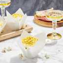 Juvale Tulip Cupcake Liners - 100-Count White 2.2x3.15 in Parchment Paper Baking Cups - Jumbo Tulip Cupcake Papers & Muffin Liners for Wedding, Birthday Party & Baby Shower