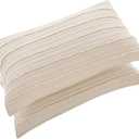 BOSOWOS King Size Pillow Shams Set of 2, Ultra Soft Breathable 20 x 36 Inches Pillow Case Envelope Closure, Microfiber Boho Farmhouse Pillowcases for Easy Care, Khaki