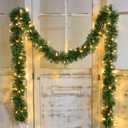 Lvydec 16.4ft Artificial Christmas Garland Decoration, Lighted Pine Garland Soft Greenery Garland with 50 LED String Lights for Holiday Party Decoration, Outdoor/Indoor Use