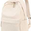 BTOOP School Backpack for Teens Large Corduroy Bookbag Lightweight 15.6 inch Laptop Bag for Girls Women Casual High School College