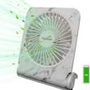 Digibond USB Fan Small and Powerful 5in 4-Level Speed Rechargeable 5.1in Easy to Carry