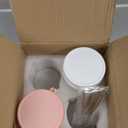 2 Pack Overnight Oats Containers with Lids and Spoons, 16 oz Glass Mason Jars with Airtight Lids, Overnight Oats Jars for Milk, Cereal, Fruit (Light Colors)