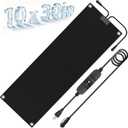 10x30 In Heated Snow Melting Mats, No-Slip Rubber Heated Outdoor Mats, Snow And Ice Melting Mats For Winter Outdoor Stairs, Steps, Doorways, Walkways, Driveway, 3 In/H Melting Speed