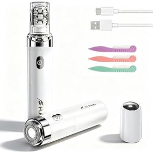 Epilator for Women, 2 in 1 Epilators Hair Remover for Women with LED Light, Smooth Hair Removal USB Rechargeable, Portable Electric Painless Shaver for Face, Lip, Chin, Leg, Arms, Bikini