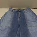 Astylish Women's High Waisted Wide Leg Denim Shorts Stretchy Trendy Utility Jorts Oversized Patch Pockets Bermuda Jean Short, Size 12