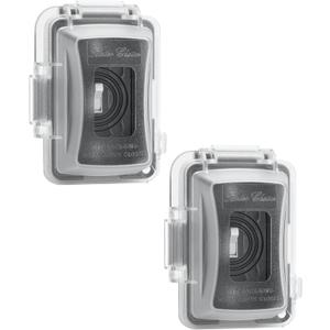Bates Choice Weatherproof Electrical Outlet Cover, 2 Pack, 1-Gang, Outdoor Outlet Cover, Weatherproof, Outlet Cover Box (Clear)