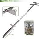 40 Inches Professional Stainless Steel Soil Sampler Probe with Ejector Foot Pedal Reusable Sample Bag, Soil Test Kits for Lawn Garden Farm Soil Sampling