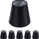 6Pcs Handmade Chandelier Shades,Linen Clip On Chandelier Lamp Shades,Small Lamp Shades Set of 6 for Chandelier Lampshade, Black