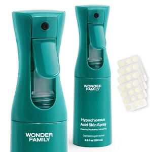 Hypochlorous Acid Spray for Face and Skin - Body & Facial Toner for Acne - Eyelid Cleanser - Moisturizing Face Spray Mist Hydrating - 6.8 Fl Oz - 12 Blemish Patches