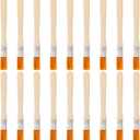 18pcs Flat Paint Brushes, 0.5" Width Soft Nylon Bristle Watercolor Detail Pen Bulk with Wood Handle for Wall Cabinets Fences