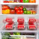 Simple Houseware 2-Pack Auto-Rolling Beverage Can Organizer for Fridge, Clear Front-Loading Soda Dispenser with Smooth Glide Design, Space-Saving Refrigerator Storage Bins