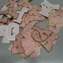 Morcheiong 52Pcs 3.14 Inch Large Chenille Letter Patches A-Z Self Adhesive, Chenille Letters for Clothing, Letters Patches for Fabric (Light Pink)