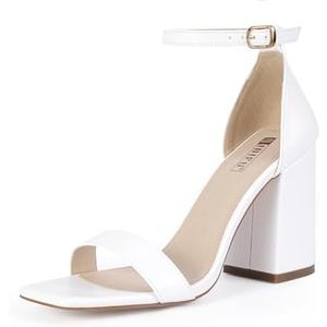 IDIFU IN3 Chunky Block Heels Wedding Party Dress Heeled Sandals, Size 9
