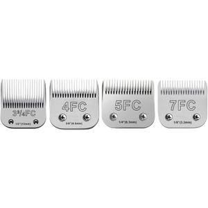 10 Blades for Dog Grooming Blades Compatible with Andis,Oster A5,Wahl km10 Dog Clippers,Size-#10, 1/16-Inch Cut Length (4PCS-#3FC+4FC+5FC+7FC)