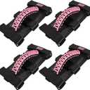 4 x Roll Bar Grab Handles Grip Handle for Jeep Wrangler JK JKU JL JLU TJ YJ Sport Sahara Freedom Rubicon Unlimited Gladiator JT 1955-2023 UTV ATV Premium Paracord Interior Accessories US Flag (Pink)