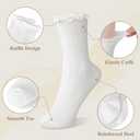 3 x 6 Pairs Ruffle Socks for Women, Cute Frilly Crew Socks