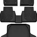 AUTOSAVER88 Floor Mats Fit for 2026 2025 2024 2023 Honda Accord, All Weather TPE Custom Fit Hybrid Floor Liners & Cargo Mat, 1st & 2nd Row Mat Car Mats Automotive Accessories, Black