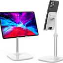 Doboli Cell Phone Stand, Phone Stand for Desk, Phone Holder Stand Compatible with iPhone and All Mobile Phones Tablet, Gifts for Adults Women Men Mom Wife, White