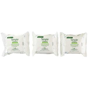Simple Micellar Makeup Remover Wipes 25 Count (4 Pack)
