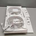 shinic 9" Twin Window Fan with 180+90 Rotatable Fans, 2-Speeds, Vertical Window Fan with Rigid & Accordion Expanders, Width Adjustable (21.65" to 33.27"), Ideal for Home, Kitchen, Bedroom, Office