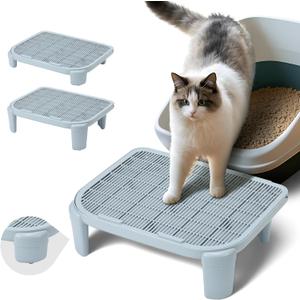 Cat Litter Box Step, Adjustable Cats Ramp, Cat Ramp for Litter Box, Double Layer Step with Filter Function, for Small & Old Cats Cat Litter Box Step, Adjustable Cats Ramp, Cat Ramp for Litter Box, Double Layer Step with Filter Function, for Small & Old Cats