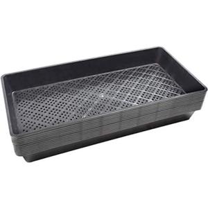 BeGrit 1020 Mesh Bottom Trays for Soil Blocking, Seedling Starter, Microgreen Plant Seed Tray 10'' x 21'' 10-Pack