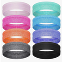 8 Pieces Sweatbands Non Slip Headbands Stretchy Running Sports Sweatbands Workout Headband Grip Silicone Yoga Hair Band Elastic Exercise Hair Wrap for Women Men