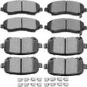 Ceramic Brake Pads Kits,SCITOO 8pcs Brakes Pads Set fit for 08-12 for Chrysler Town & Country,08-12 for Dodge Grand Caravan,09-13 for Dodge Journey,12 for Ram C/V,09-12 for Volkswagen for Routan