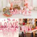 Pink Light Up Marquee Numbers, Glitter LED Number Lights Sign Battery Operated for Girls 2nd Pink Birthday Party Table Decorations, 2026 Graduation Decor, 8 Inch Number 2 with Cool White Lights