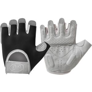 SUJAYU Workout Gloves for Women & Men, Anti-Slip Fingerless Gloves for Weightlifting, Mens Workout Gloves Gym Gloves Fitness Gloves (Black, Medium)