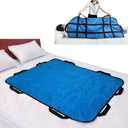 Positioning Bed Pad with Handles,48" 40" Transfer Sheet for Repositioning,Turning and Lifting,Washable Positioning Bed Pads for Elderly,Patient,Handicap,Caregiver (1)