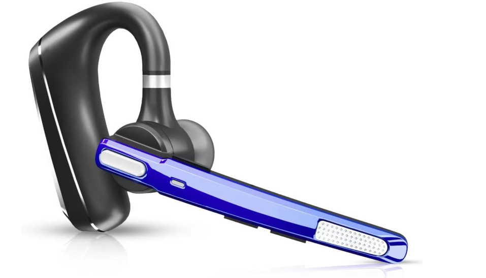 MQQC Bluetooth Headset V5.0, Wireless Bluetooth Earpiece 24Hrs HD Calling,CVC8.0 Dual Mic Noise Cancelling, HandsFree Bluetooth Earphone for Driving/Business/Office (Blue)