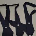 Tarpop 3 Pcs Girls Uniform Tie Adjustable Cross Tie Navy Solid Color Adjustable Cross Bow Girls Uniform School Uniform for Cross Neck