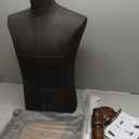 Male Dress Form, Male Mannequin Troso Body with Wooden Stand, Adjustable Height Clothing Manikin for Display and Sewing