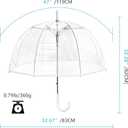 RONIARE Clear Bubble Umbrellas for Rain Large Windproof Dome Umbrella for Weddings,Prom, Graduation and Outdoor Events for Men and Women