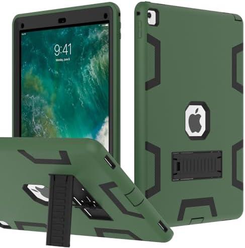 Case for iPad Pro 12.9 Case 2017/2015 (Old Model,1st & 2nd Gen), Puxicu Heavy Duty Rugged Protective, Cover for iPad Pro 12.9" (Model: A1584 A1652 A1670 A1671), Green & Black