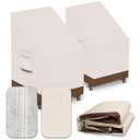 CNCZMH Heavy Duty Patio Chair Covers Waterproof Outdoor, 2 Pack 600D Patio Furniture Covers for Outdoor Rocking Swivel Adirondack Chairs, Lounge Deep Seat 28'' W x 33''D x 28''H/ 40''H Beige Brown
