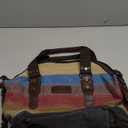 Canvas Handbag Multi-Color Striped Lattice Cross Body Shoulder Purse Bag Tote-Handbag for Women