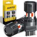 AUXITO CANBUS 3156 3157 LED Bulbs Red with Built-in Resistor 3056 3057 3457R 4057 4156 4157 Anti Hyper Flash Error Free Brake Lights, Tail Lights, Stop Lights, Turn Signal Lights, Pack of 2