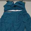 Blooming Jelly Womens High Waisted Bikini Set Gold Metal Two Piece Swimsuits Tummy Control Tie Knot 2026 Bathing Suits (Medium, Blue Green)