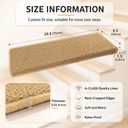 GIB Bullnose Carpet Stair Treads for Wooden Steps Indoor Stair Runner 14Pcs | Non Slip, Peel and Stick, Self Adhesive, Staircase Step Treads, Covers Rugs for Kids Elders and Pets, 29.5"x9.5"x1.5", Beige